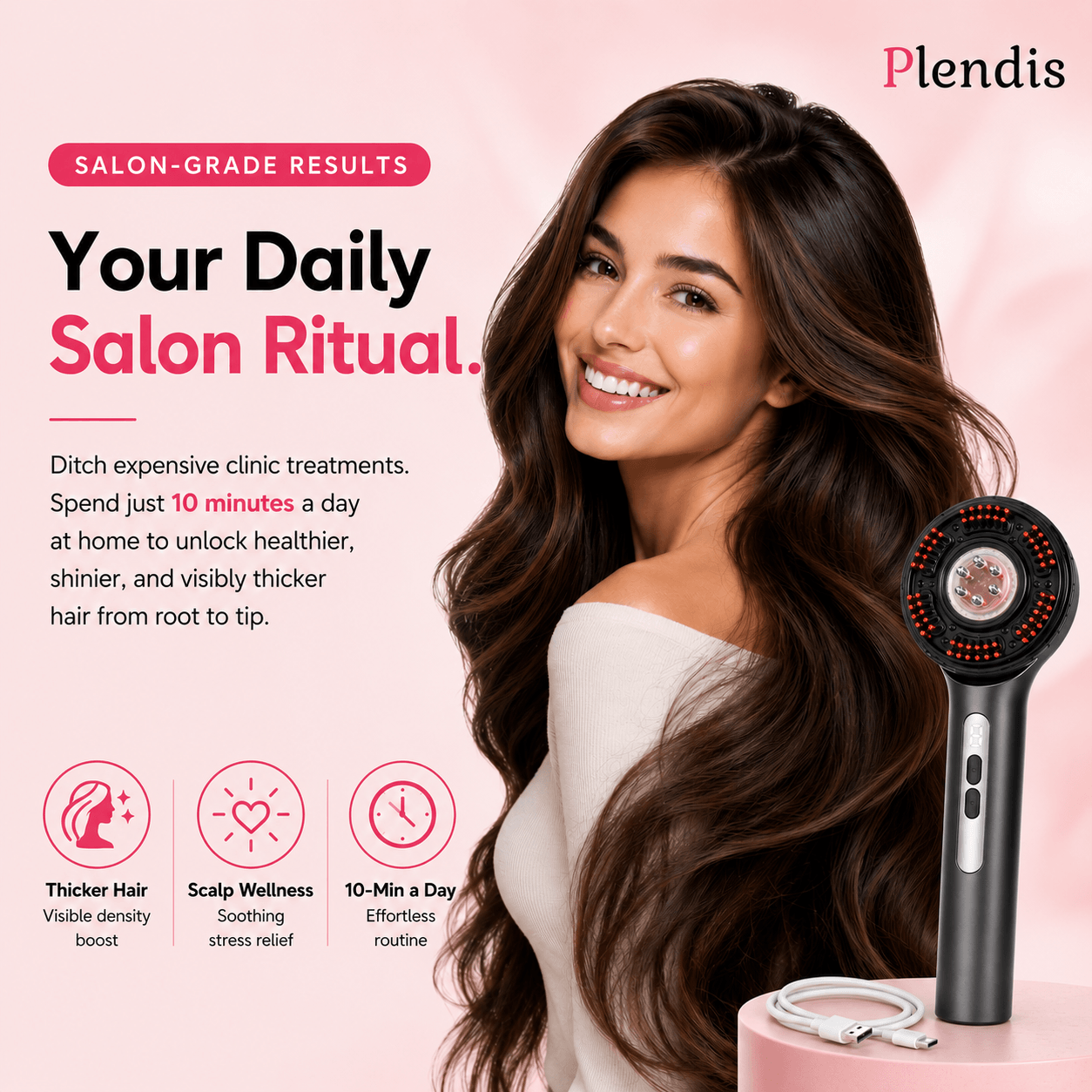 Plendis Electric Scalp Massager & Hair Oil Applicator